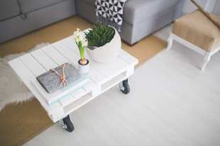 Large table white home interior 2